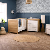 Obaby Nika 2 Piece Nursery Room Set - Oak & White