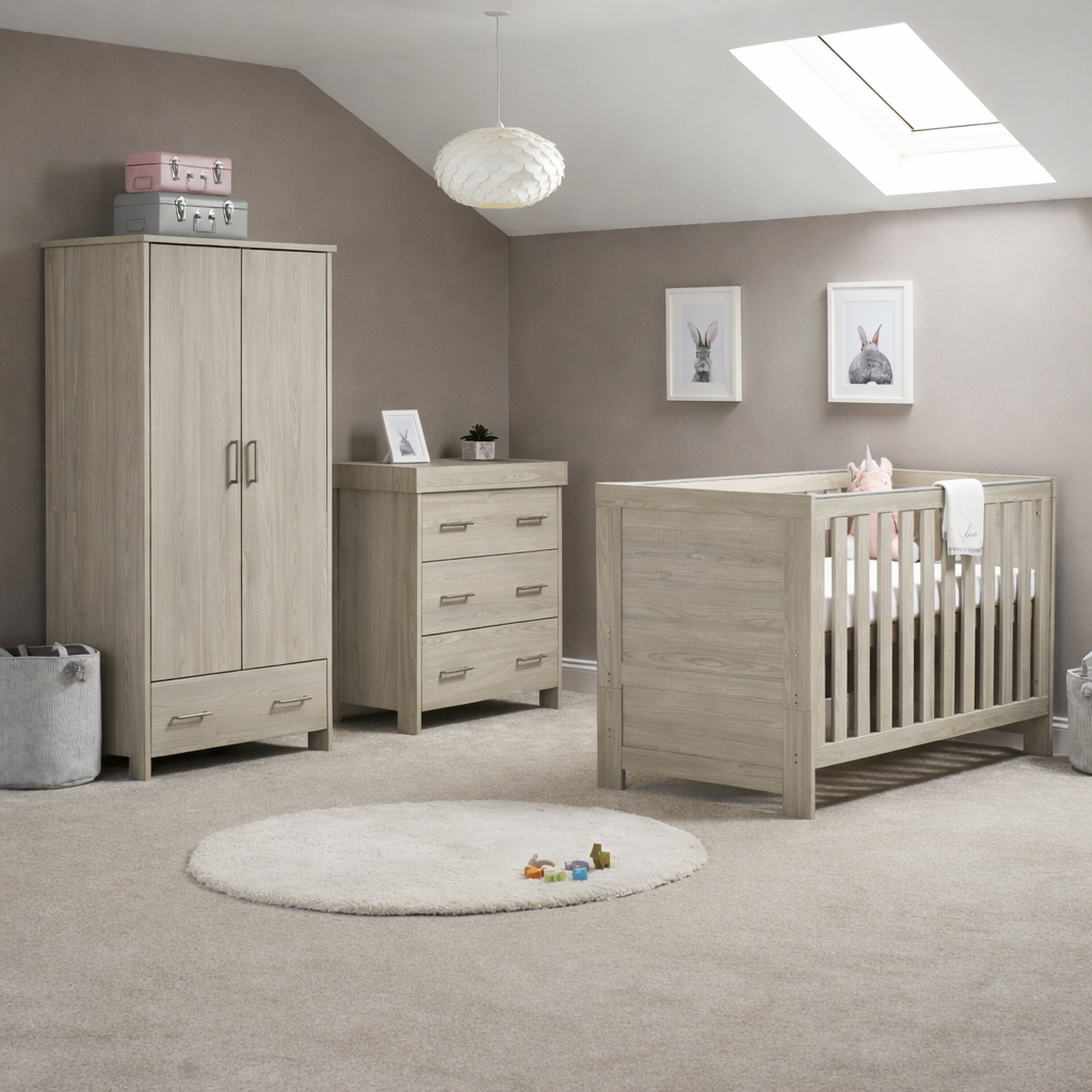Obaby Nika 3 Piece Room Set - Grey Wash