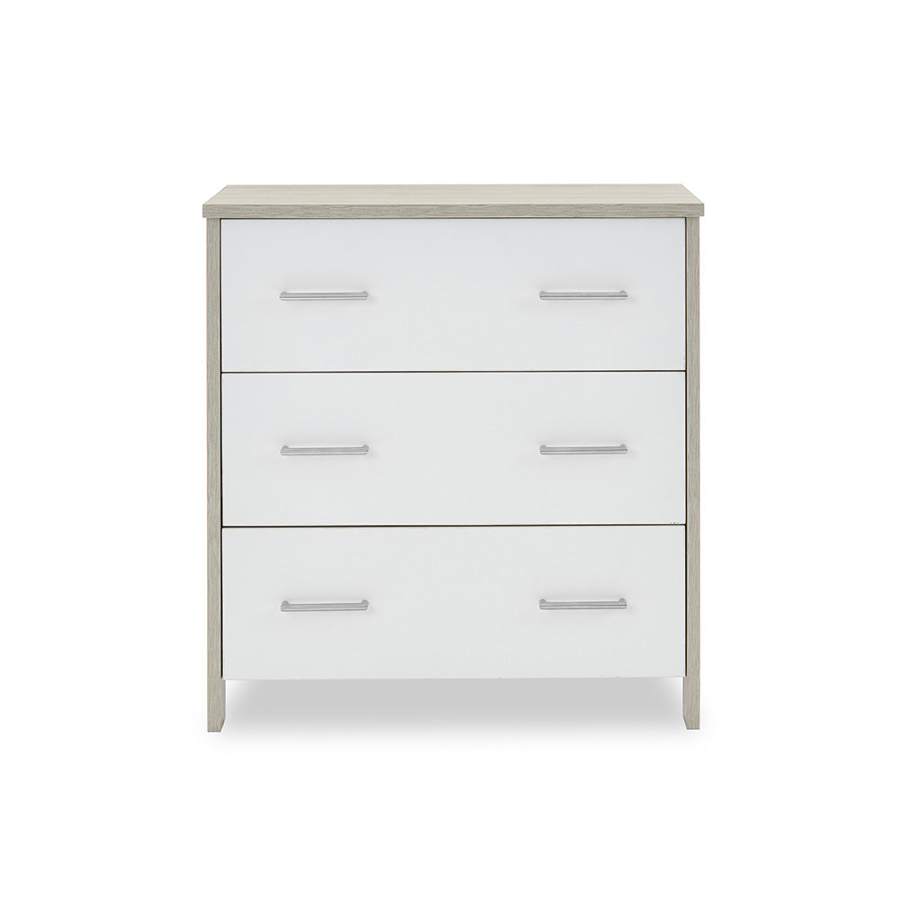 Obaby Nika Mini 3 Piece Room Set - Grey Wash & White