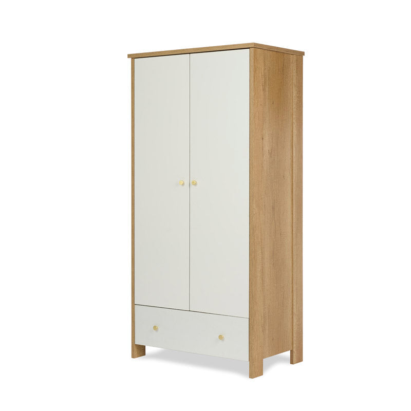 Obaby Nika Wardrobe - Oak & White