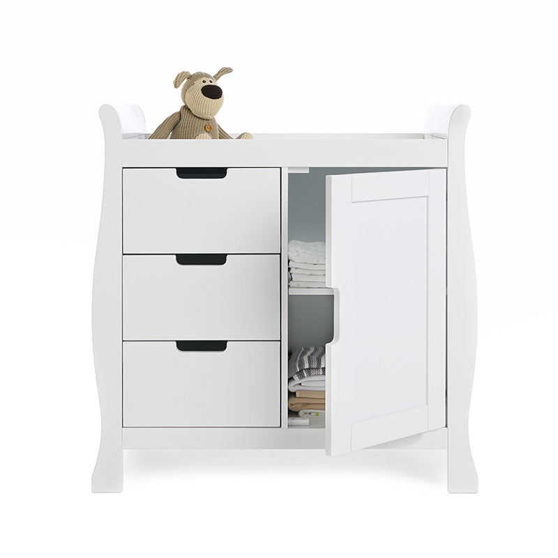 Obaby Stamford Sleigh Closed Changing Unit - White