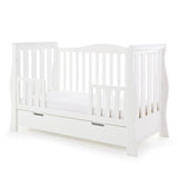 Obaby Stamford Luxe Sleigh Cot Bed - White