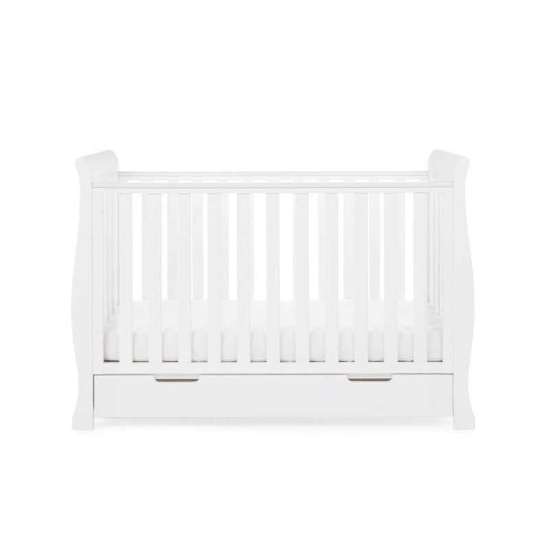 Obaby Stamford Mini Sleigh Cot Bed - White