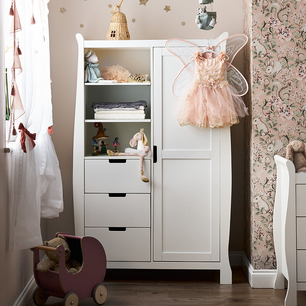 Obaby Stamford Classic Sleigh 3 Piece Room Set - White