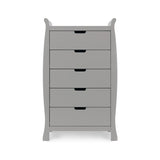Obaby Stamford Sleigh Tall Chest of Drawers - Warm Grey
