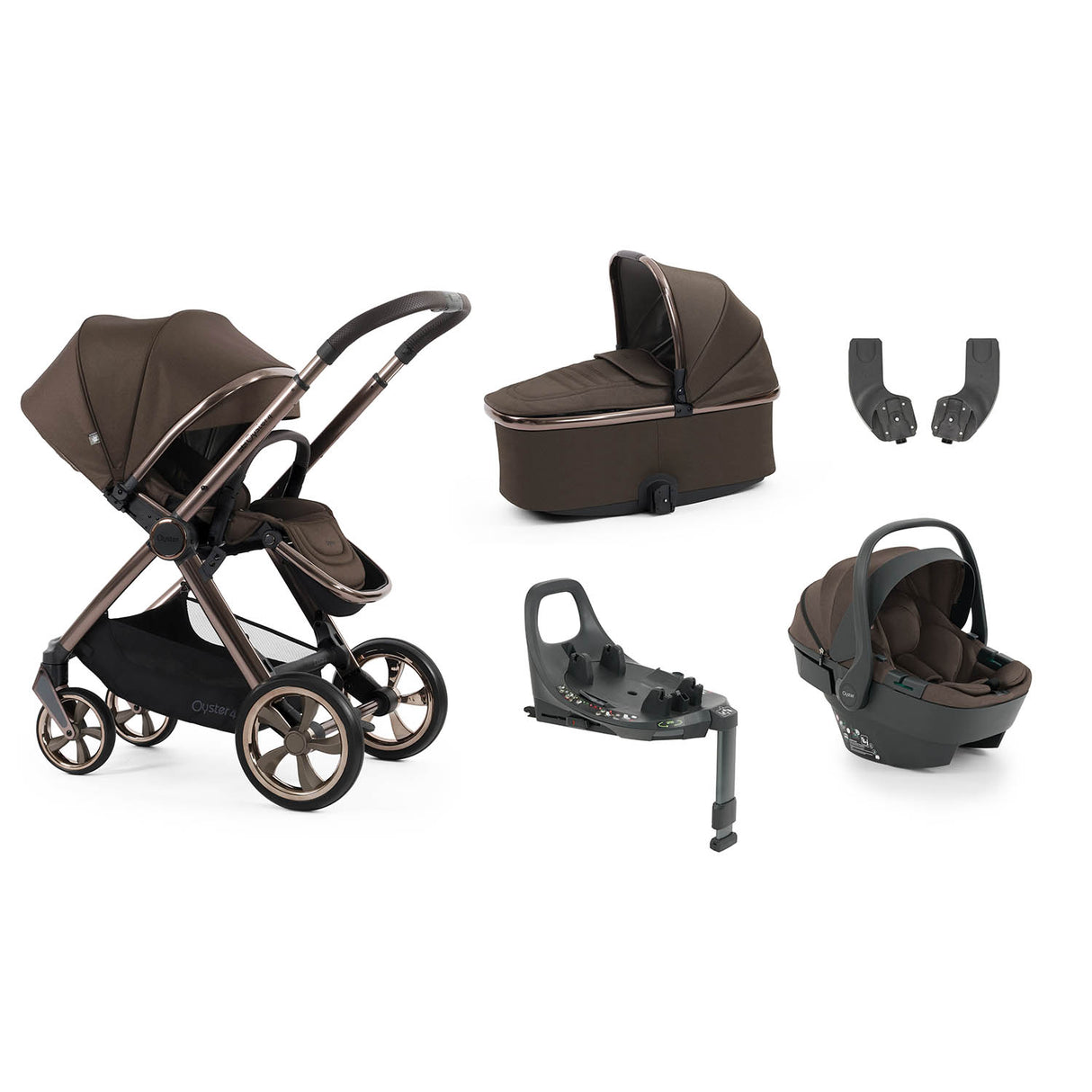 BabyStyle Oyster 4 Essential 5 Piece Capsule 360 Bundle - Chocolate Velvet
