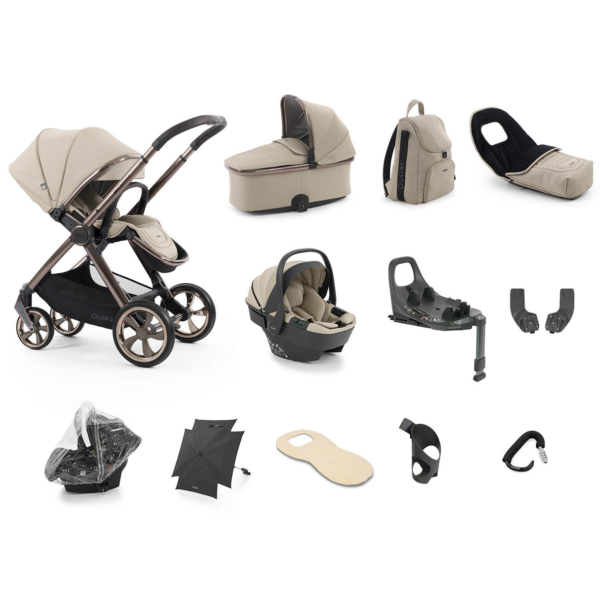 BabyStyle Oyster 4 Ultimate 12 Piece Capsule 360 Bundle - Buttermilk