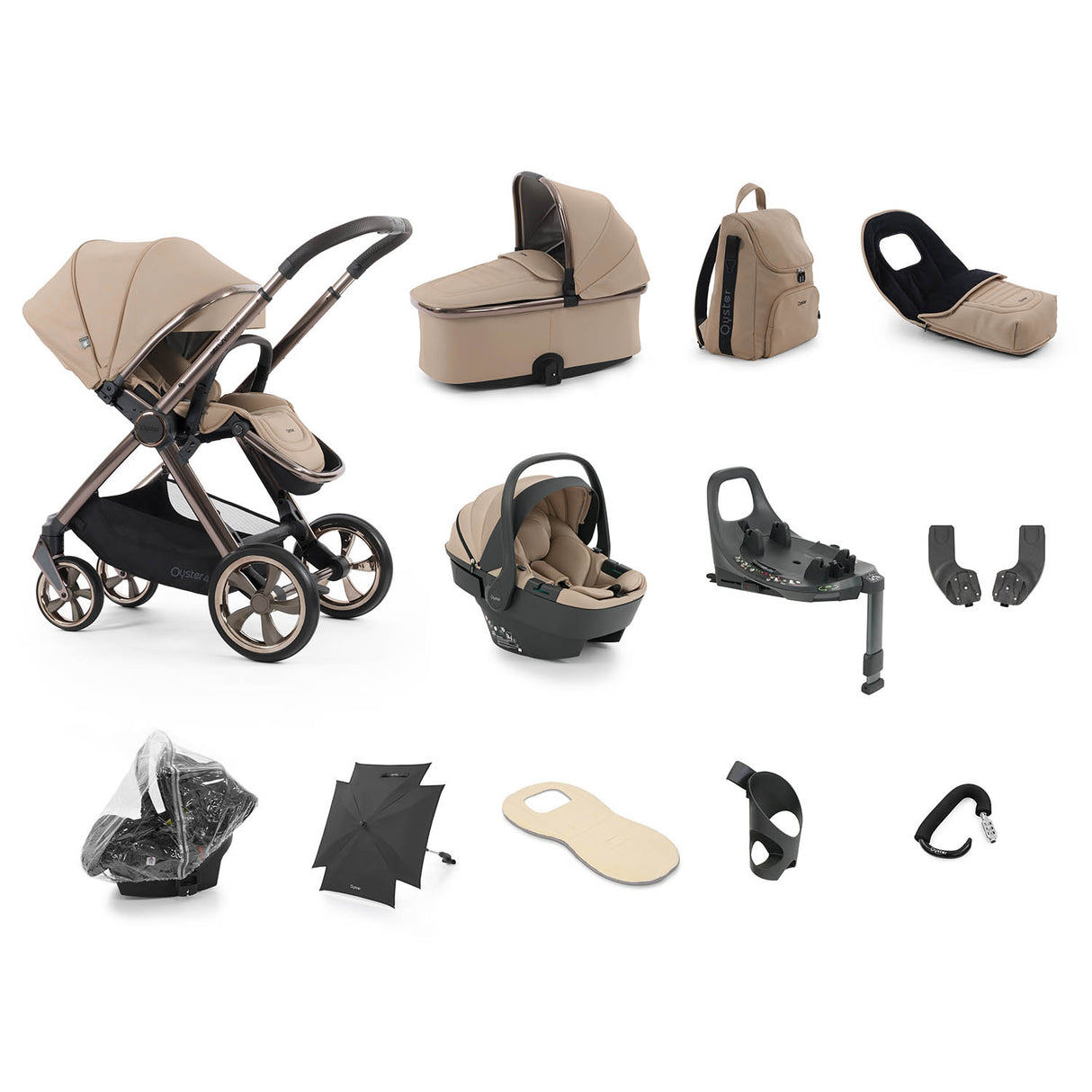 BabyStyle Oyster 4 Ultimate 12 Piece Capsule 360 Bundle - Fawn