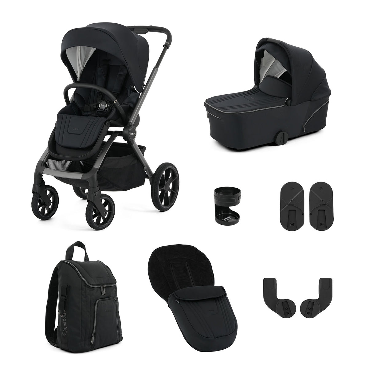 Oyster Vee Pushchair & Accessory Bundle - Liquorice