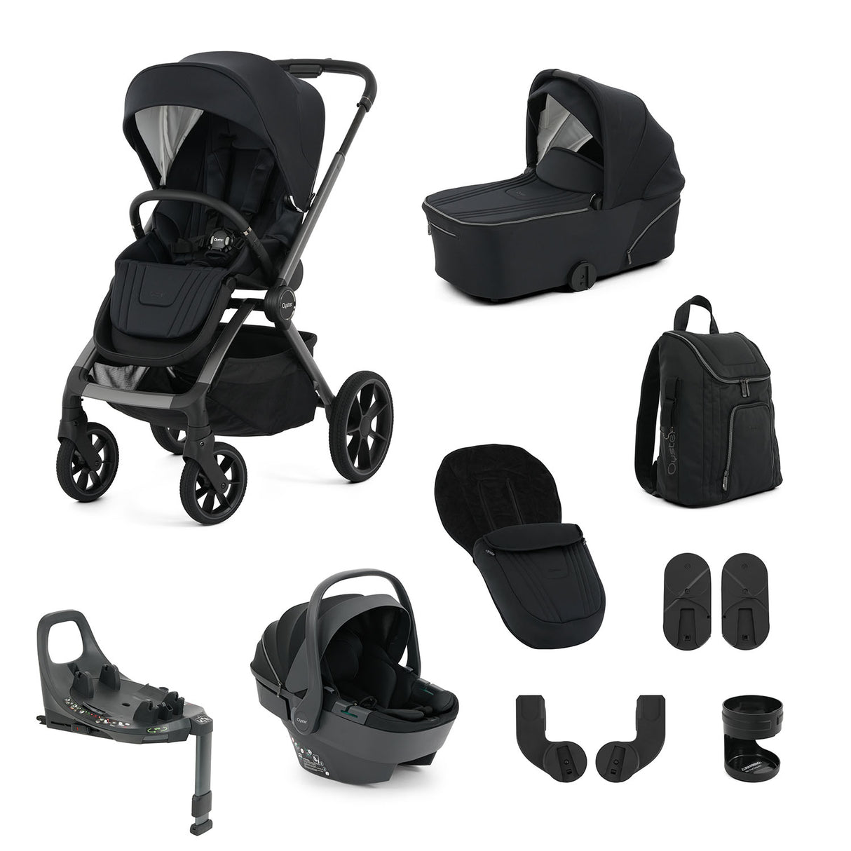 Oyster Vee Luxury Capsule 360 Travel System Bundle - Liquorice