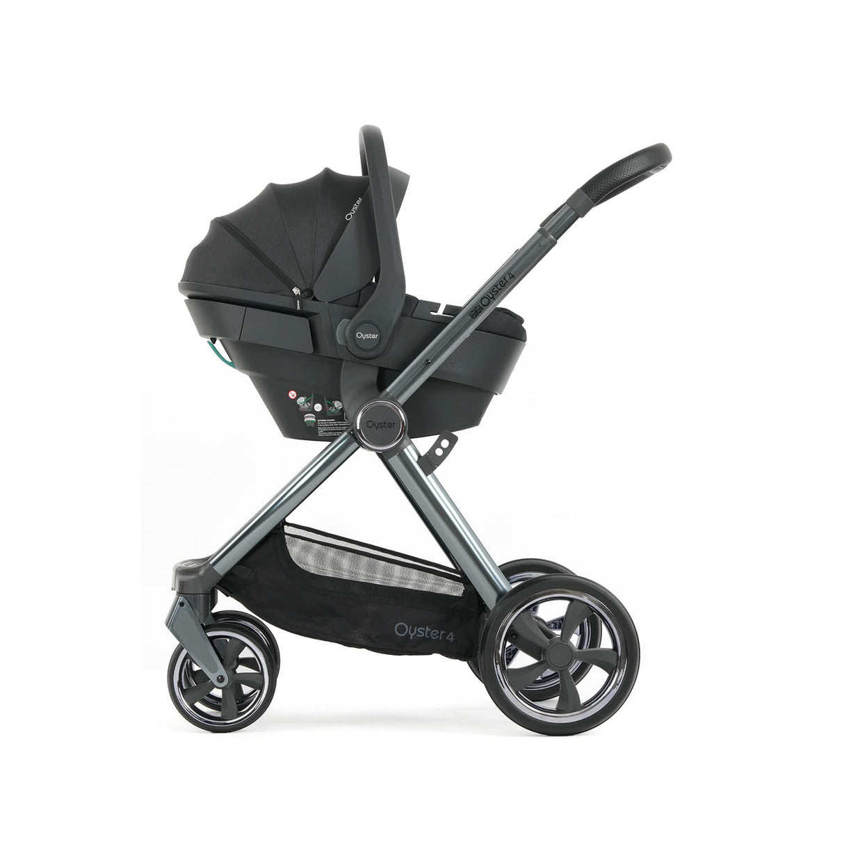 BabyStyle Oyster 4 Ultimate Baby & Toddler 360 Car Seat Bundle - Carbonite