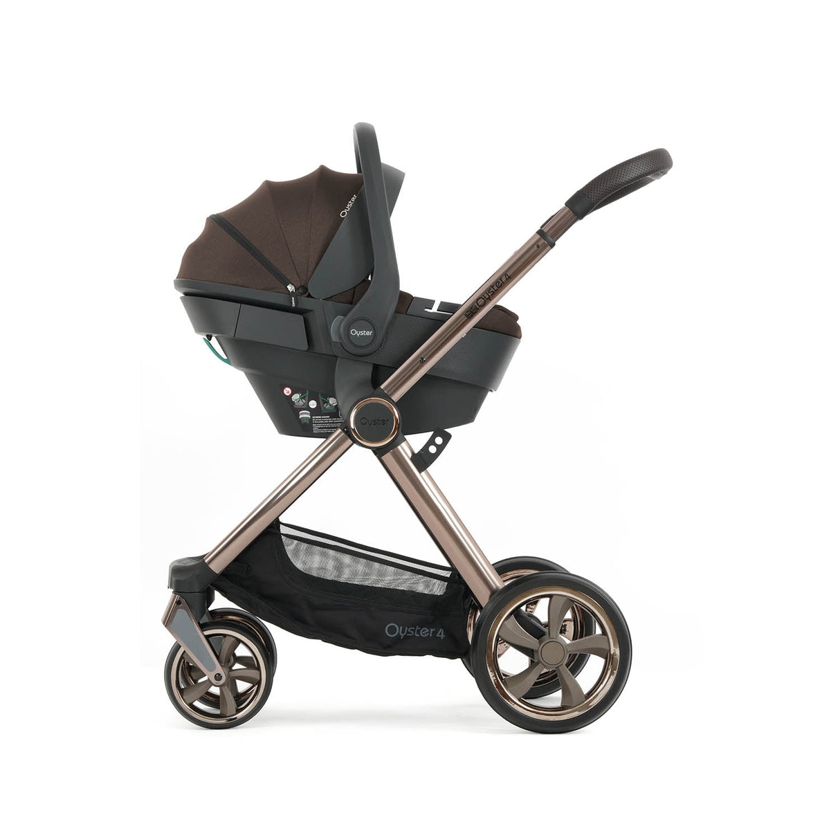 BabyStyle Oyster 4 Luxury 360 Car Seat & Nursery Essentials Bundle - Chocolate Velvet