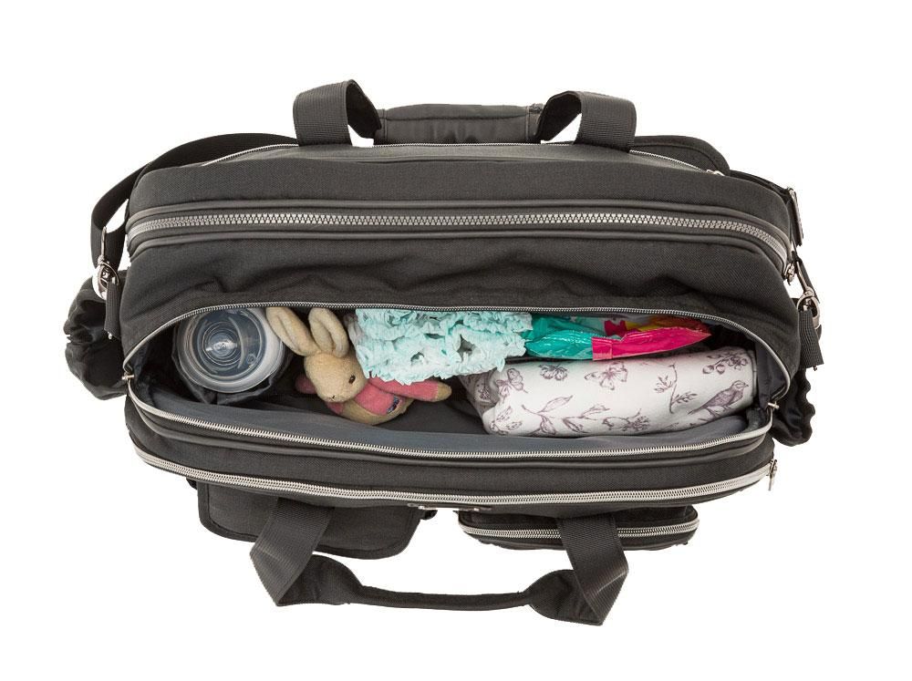 Baby Travel Crib Changing Bag - Chelsea Black - POD ®