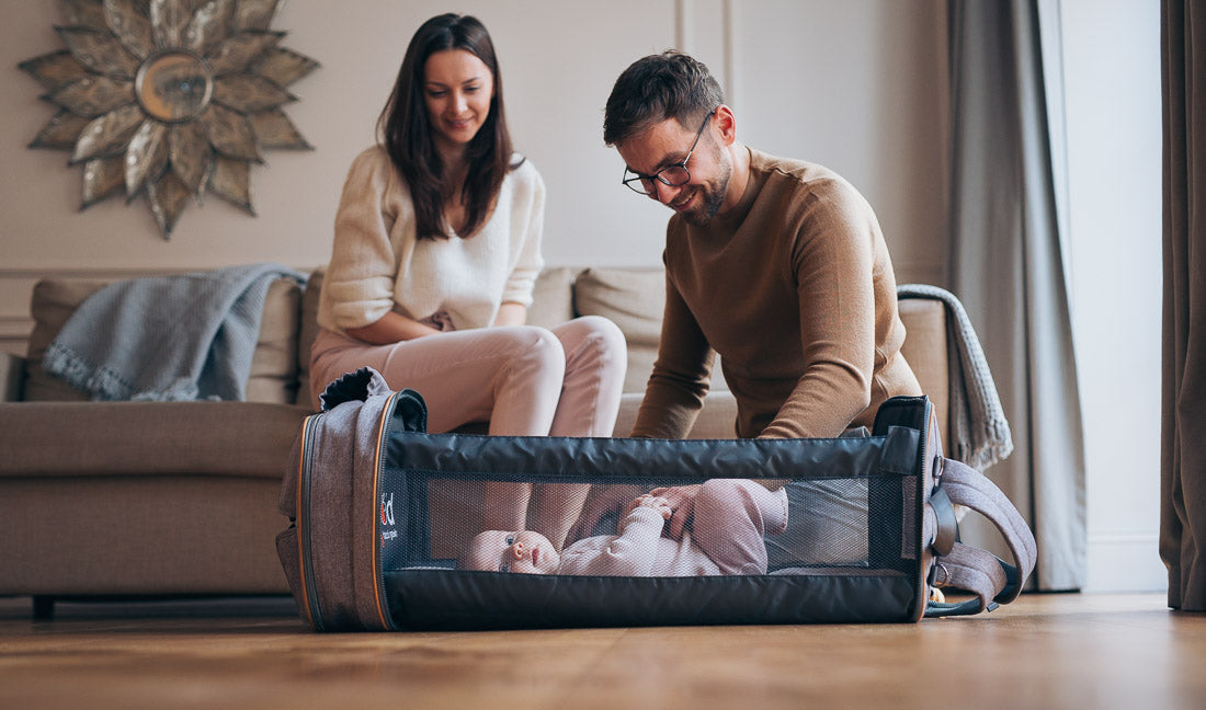 Baby Travel Crib Changing Bag - Windsor Grey - POD ®