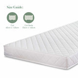 Tutti Bambini Pocket Sprung Cot Bed Mattress (70 x 140 cm) - White