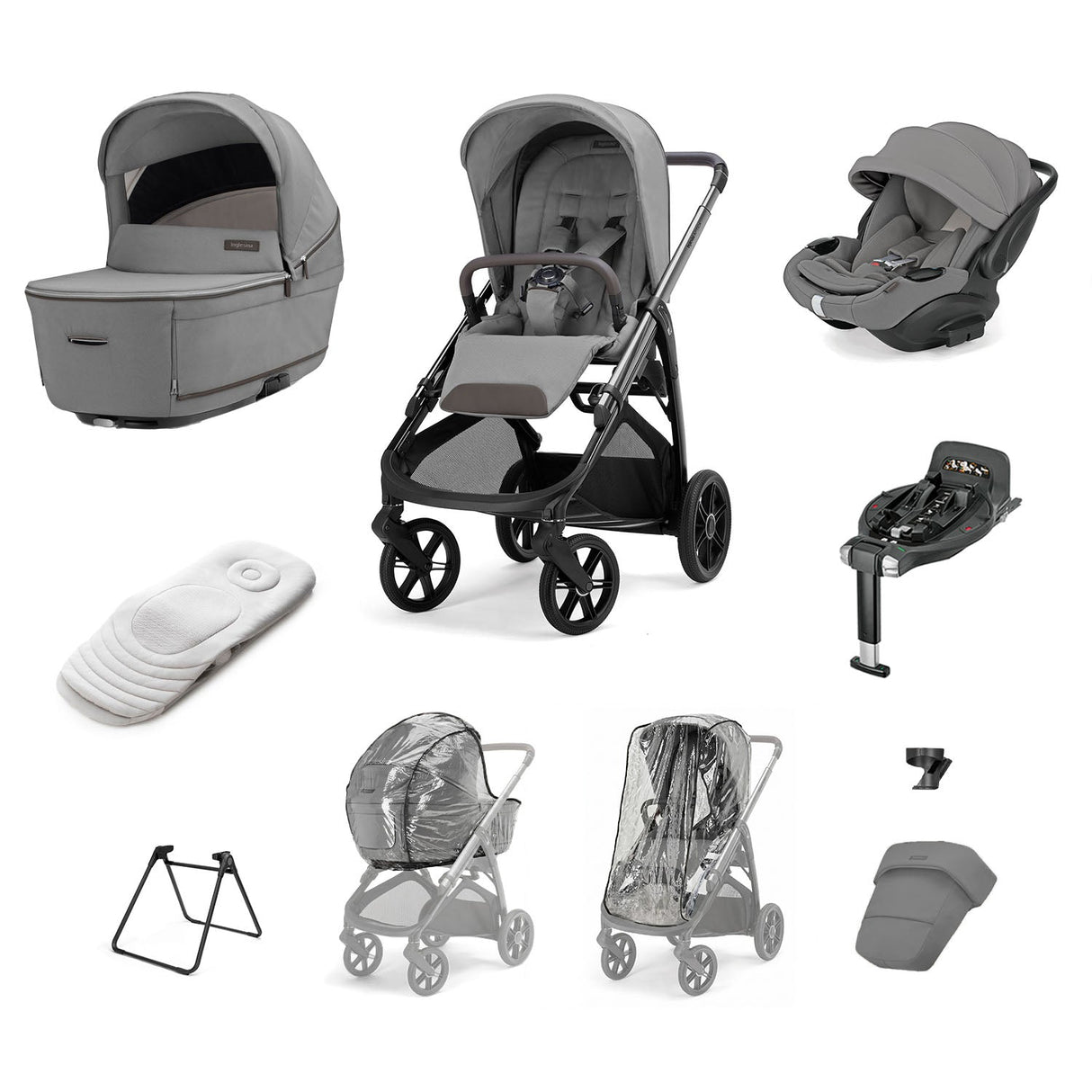 Inglesina Aptica Quattro Travel System - Crystal Grey