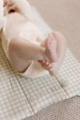 Gingham Sage Compact Travel Mat