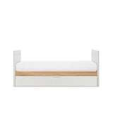 Tutti Bambini Riley Mini Cot Bed with Drawer - White & Maple Oak