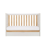 Tutti Bambini Riley Mini Cot Bed with Drawer - White & Maple Oak