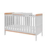 Tutti Bambini Rio Cot Bed with Cot Top Changer & Mattress - Dove Grey & Honey Oak