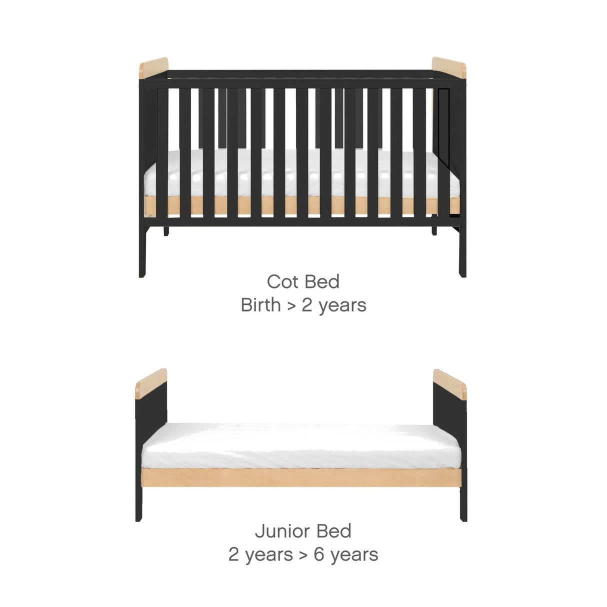 Tutti Bambini Rio 2 Piece Room Set - Slate & Honey Oak