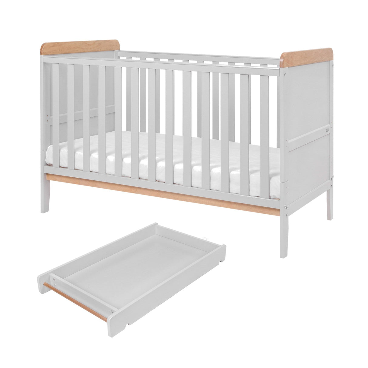 Tutti Bambini Rio 3 Piece Room Set - Honey Oak & Dove Grey