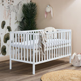 Obaby Bantam Cot Bed, Under Drawer + Fibre Mattress - White