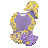 Reusable Swim Complete 4 Piece Set in Purple Stingray