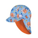 UPF 40+ Reversible Swim Hat for Babies in Wave Patrol