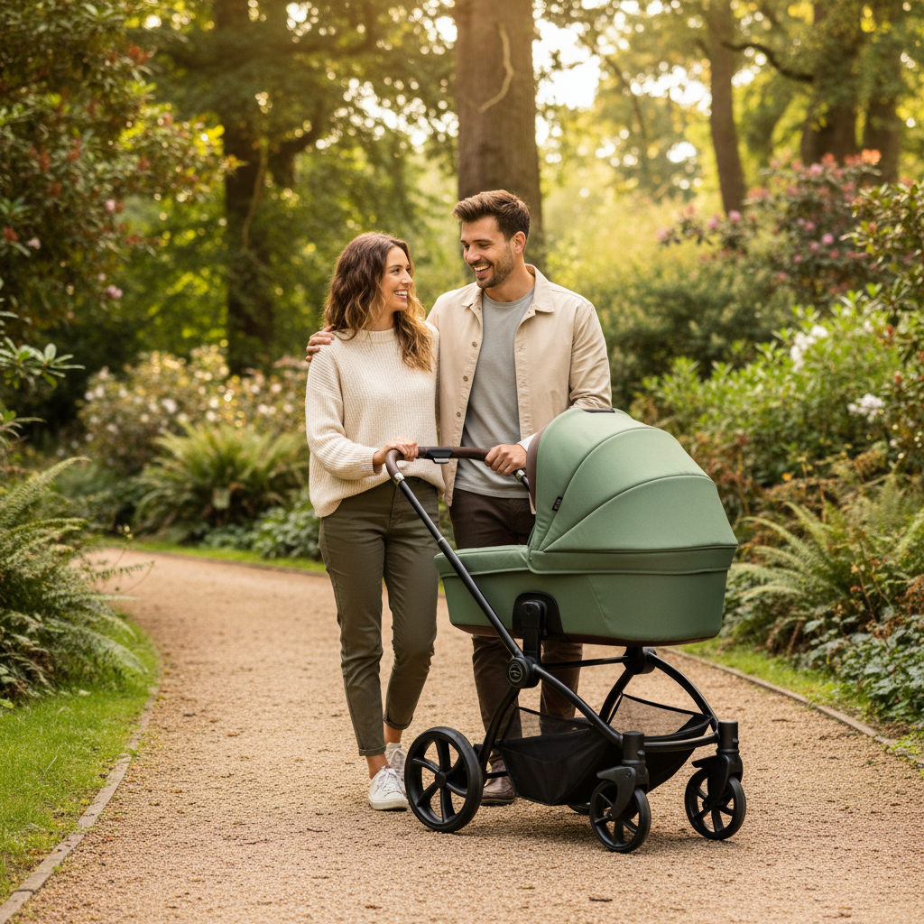 Noordi Sole V3 3in1 with Travel Carrier Car Seat, Woodland Green
