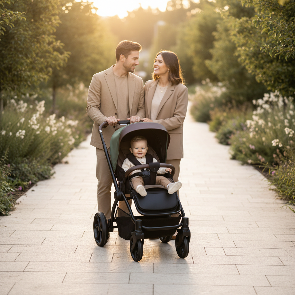 Noordi Sole V3 - 2in1 Pushchair with ThermoCot™ Carrycot, Woodland Green