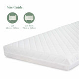 Tutti Bambini Sprung Cot Bed Mattress (70 x 140 cm) - White