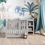 Obaby Stamford Space Saver Sleigh 2 Piece Room Set - Warm Grey