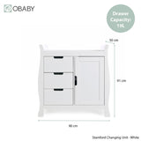 Obaby Stamford Classic Sleigh 2 Piece Room Set - White