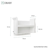 Obaby Stamford Sleigh Shelf - White
