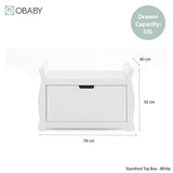 Obaby Stamford Sleigh Toy Box - White