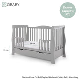 Obaby Stamford Luxe Sleigh 3 Piece Room Set - Warm Grey