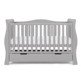 Obaby Stamford Luxe Sleigh Cot Bed - Warm Grey
