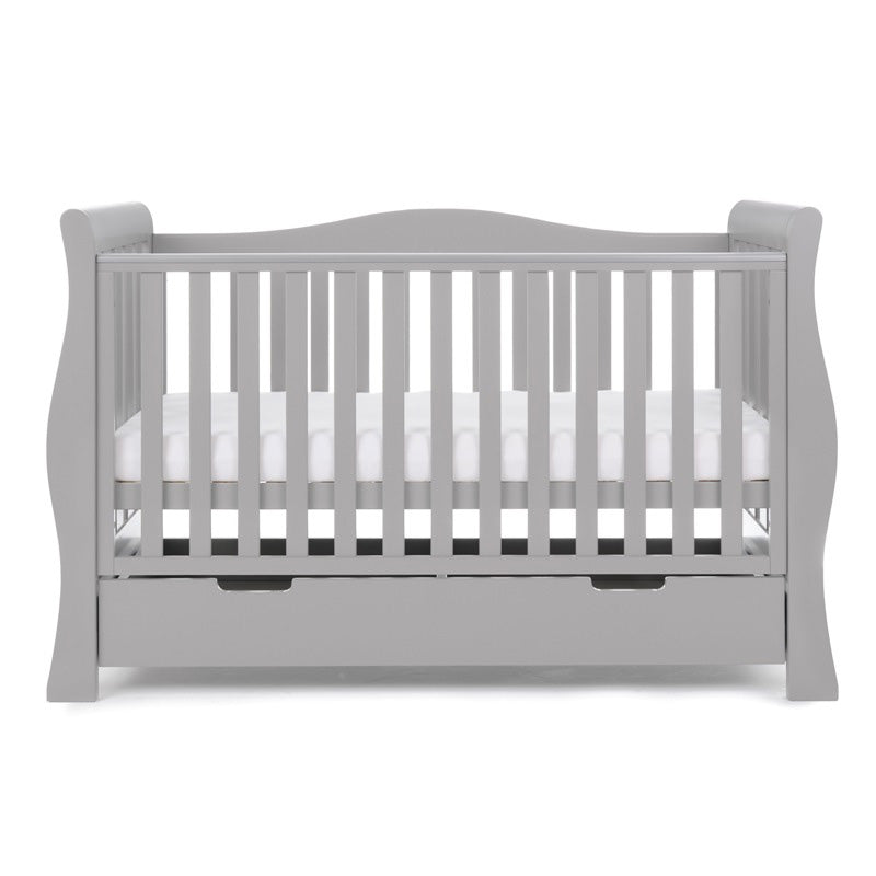Obaby Stamford Luxe Sleigh 3 Piece Room Set - Warm Grey
