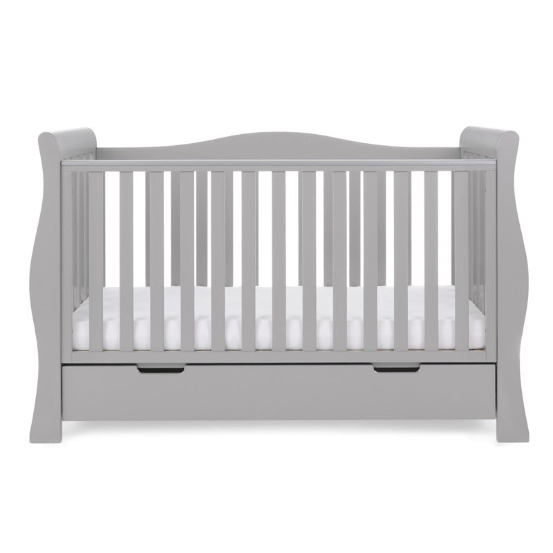 Obaby Stamford Luxe Sleigh 3 Piece Room Set - Warm Grey