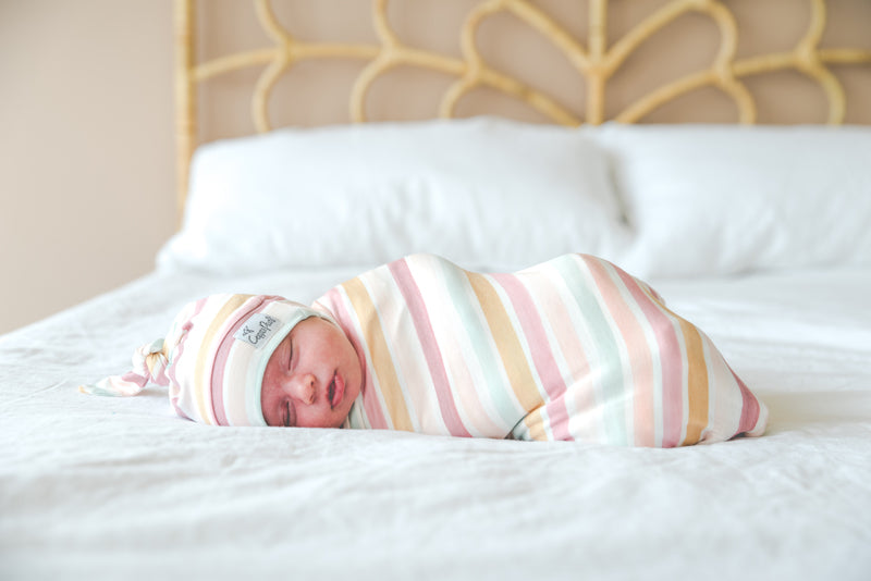 Copper Pearl Knitted Swaddle Blanket Enchanted