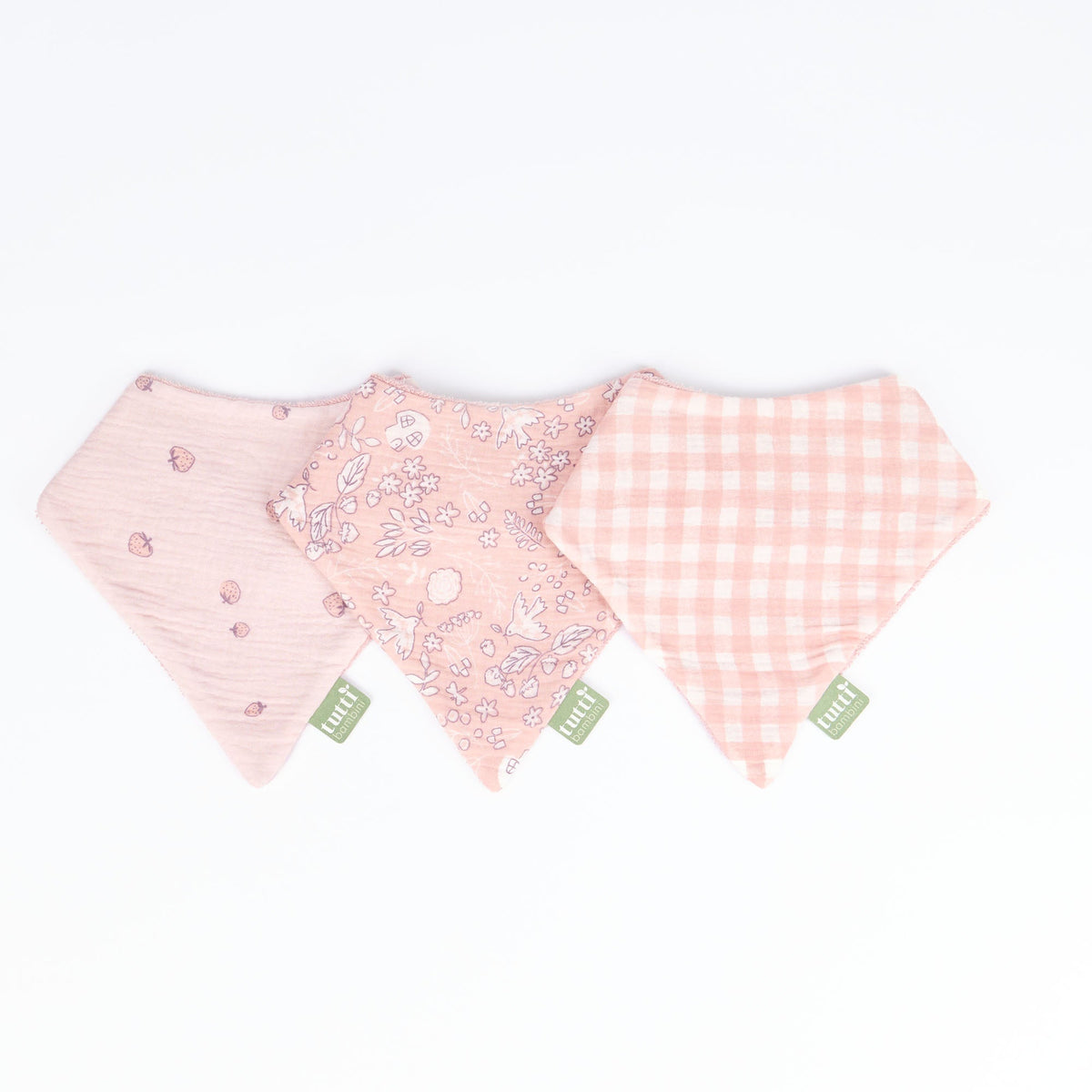Tutti Bambini Muslin Bandana Bibs 3 Pack - Tiny Tails