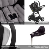 Noordi Sole Go 3in1 + Travel Carrier Car Seat, Warm Grey