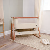 Tutti Bambini CoZee Air Bedside Crib - Scandinavian Walnut & Ecru