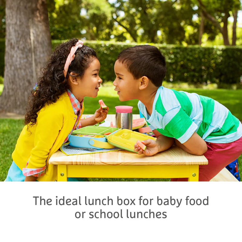 Munchkin Lunch Bento Box With Utensils Green