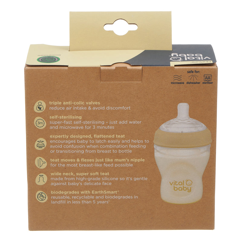 Vital Baby Nurture Breast Like Bottle 240ml 2Pk