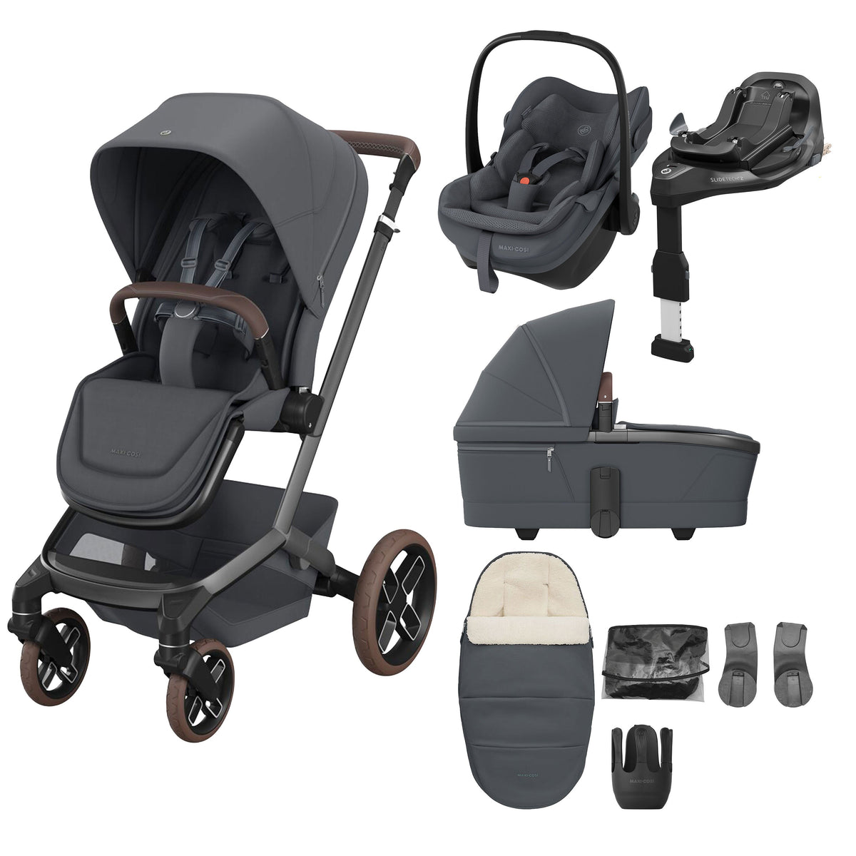 Maxi-Cosi FAME 8 Piece Premium Travel System - Moon Graphite