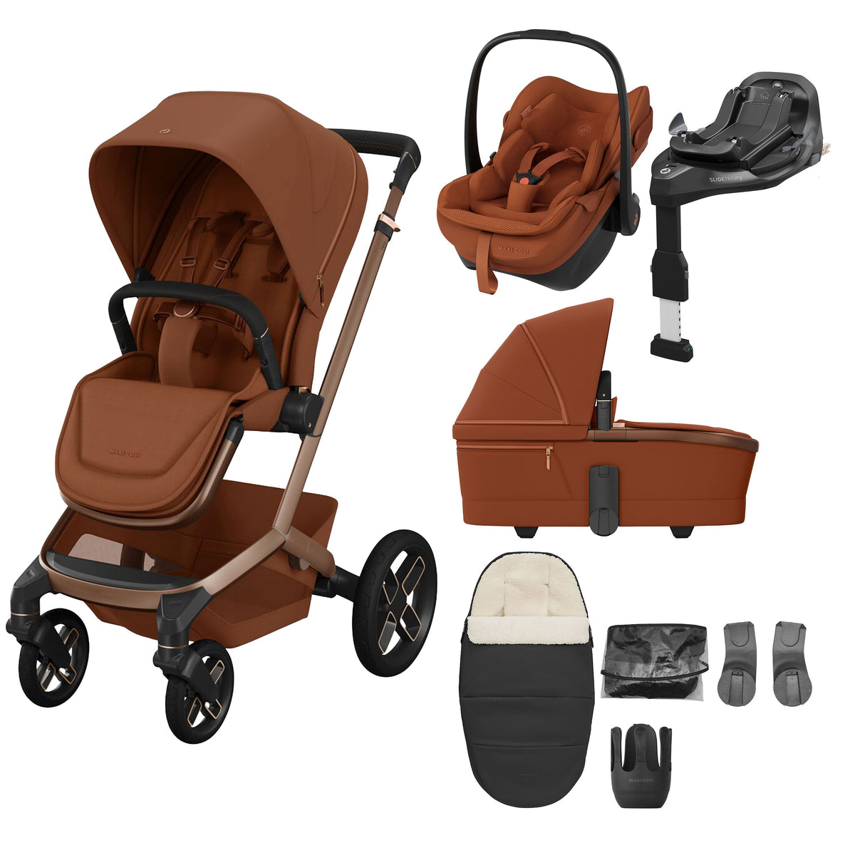 Maxi-Cosi Fame 8 Piece Premium Travel System  - Copper Terra