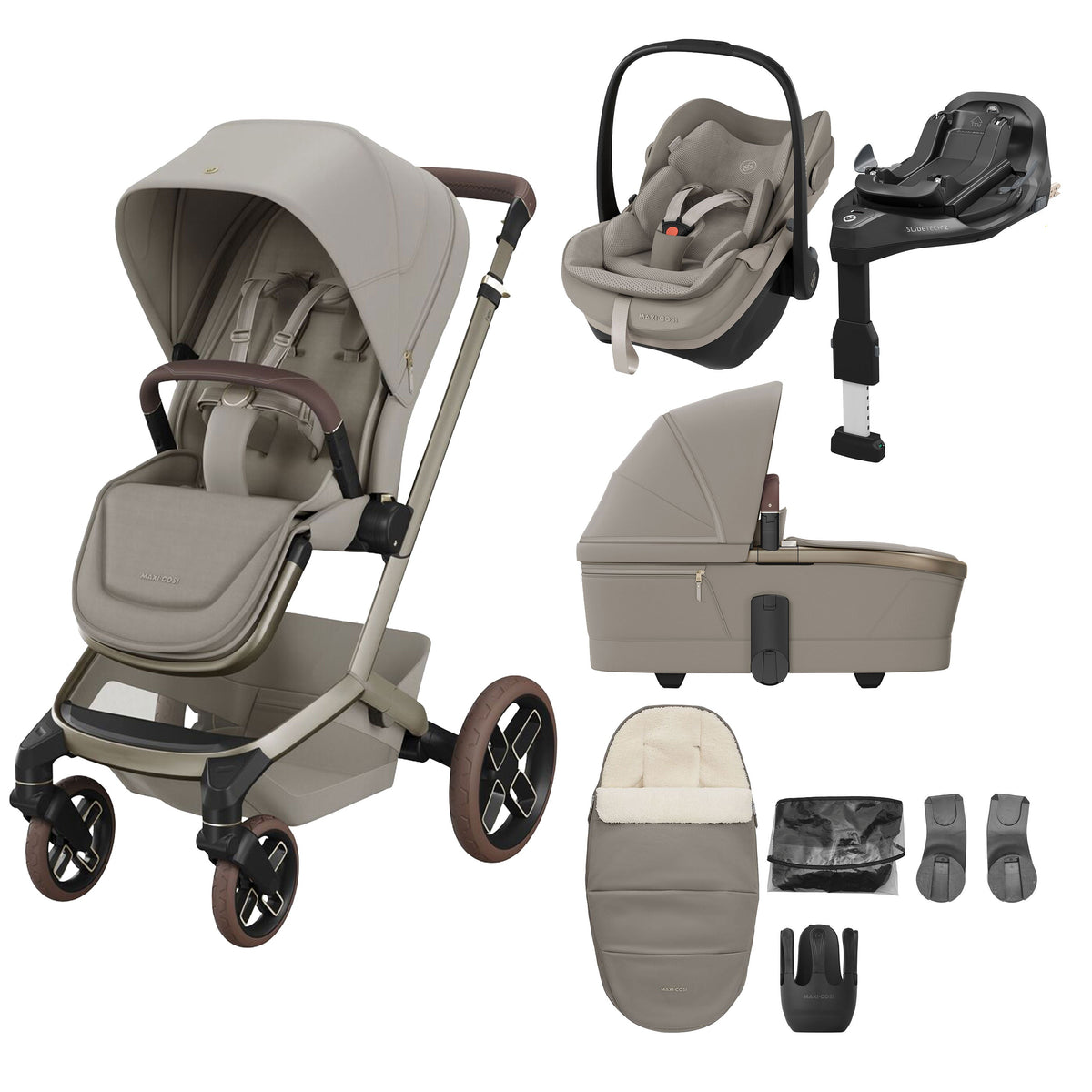 Maxi-Cosi Fame 8 Piece Premium Travel System - Sapphire Sand