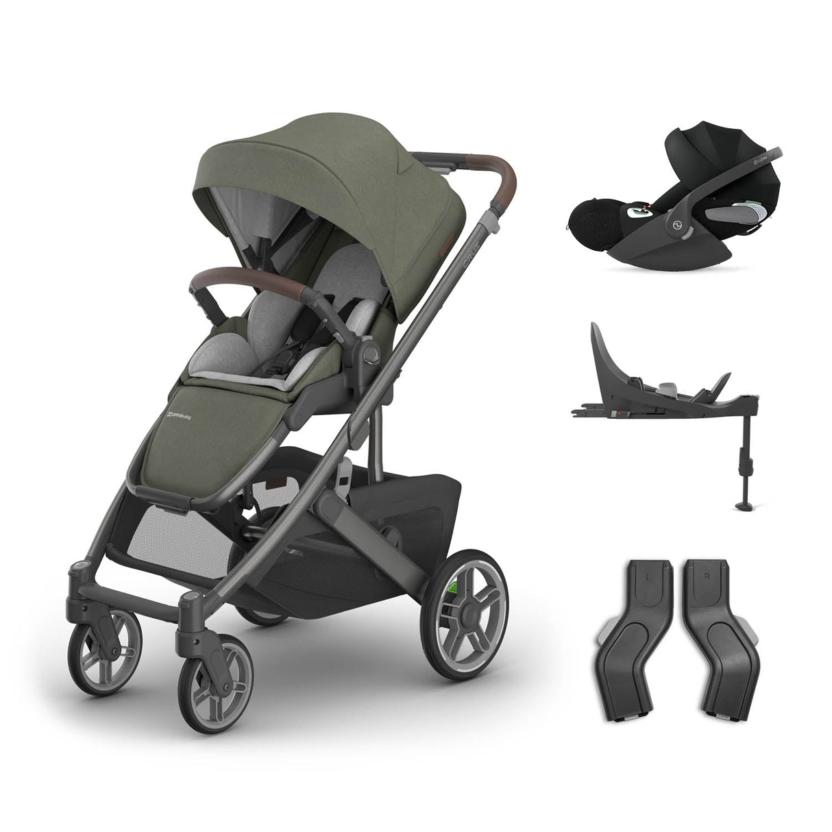 UPPAbaby Cruz V3 Pushchair + Cybex Cloud T & Base - Evelyn